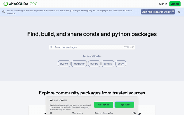 Conda (Anaconda.org)