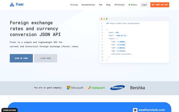 Fixer.io Currency API