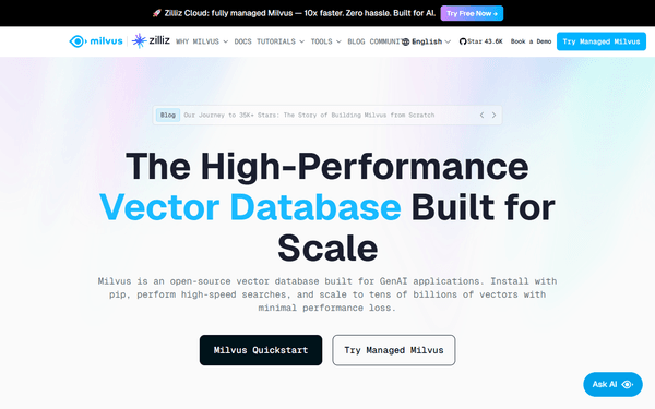 Milvus (Open-Source Vector Database)