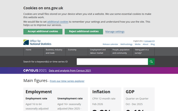 UK ONS Discovery — Search 337+ Statistical Datasets