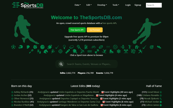 TheSportsDB Global Sports Database