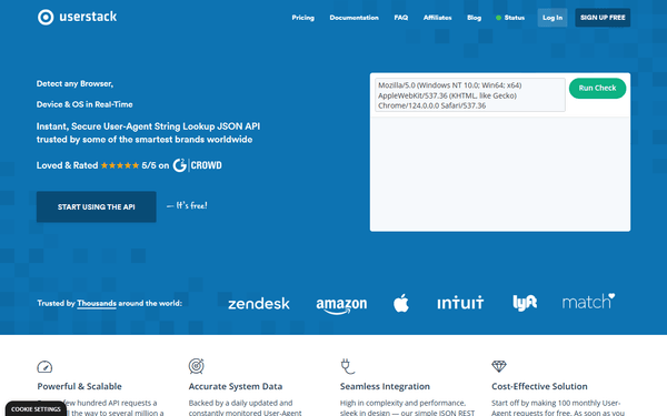 UserStack User-Agent Lookup